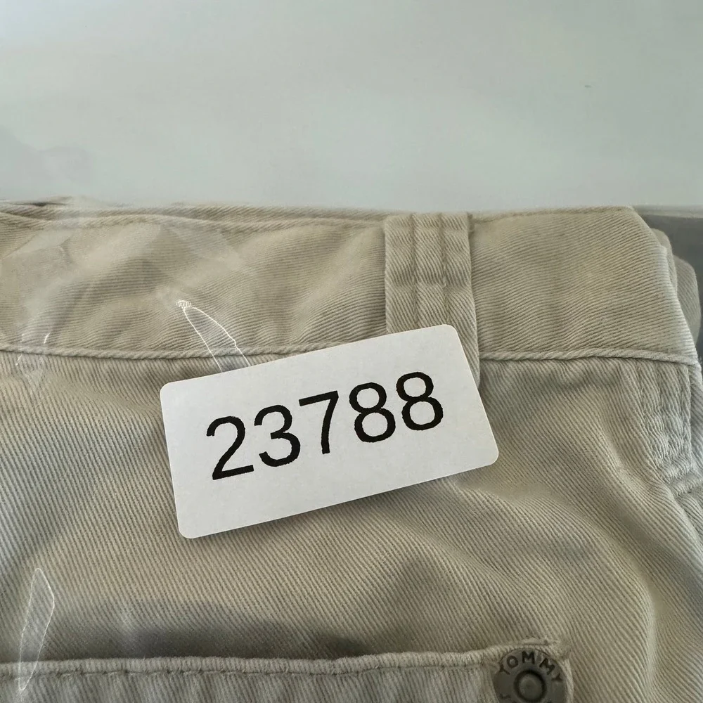 Tommy Hilfiger Carpenter Pants Boys Size 12 Beige Cotton Relaxed Fit Workwear